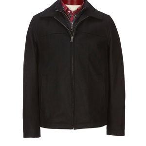apt.9 Wool Double-Zip Black Coat